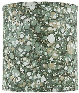 Marbleized Drum Buffet Shade - Green - Ballard Designs