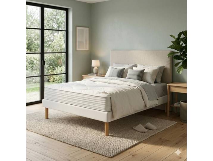 Ensemble Essenzia DELICE SOFT + Sommier Tradition Graphic + Pieds 160x190 Mousse