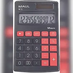 Maul M 12 Taschenrechner Schwarz Display (Stellen): 12 batteriebetrieben, solarbetrieben