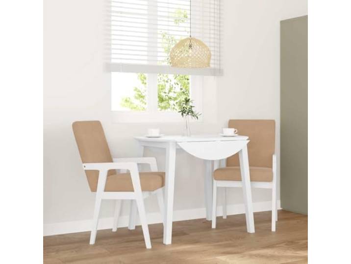 HEFZGDB Esszimmerstühle mit Kissen 2 STK. Weiß Massivholz Gummibaum Ergonomische Rückenlehne für Komfort und Langlebigkeit Dieser Titel erfüllt alle Anforderungen: * Behält den Kern