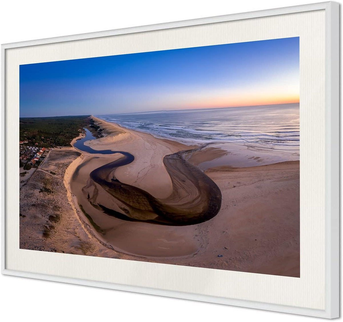 Ingelijste Poster Wit - Wanddecoratie Kunst - 40 x 60 cm