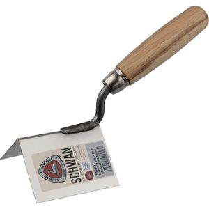 Schwan Spachtel 236001, Breite 60mm, Außen-Eckspachtel aus Edelstahl, Holzgriff