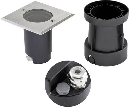 EVN 679435EV 679435EV Bodeneinbauleuchte GU10 Hochvolt-Halogenlampe Edelstahl