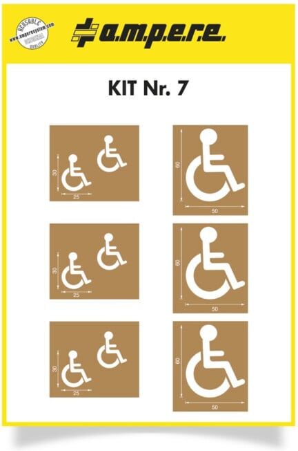 A.M.P.E.R.E. Kit de pochoirs Handicap 60 cm & 30 cm (10662)