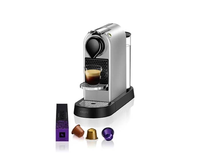 Machine à Café Nespresso Krups Citiz Argent Cafetière à Capsules XN741B10