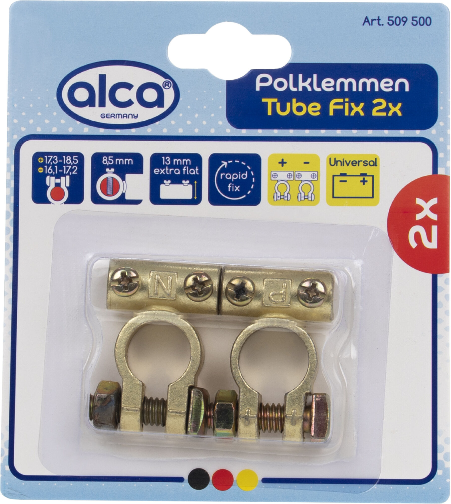 Alca Batteriepolklemme Batterie-Polklemmen Set 2 St. Mit Kabelführung 509500