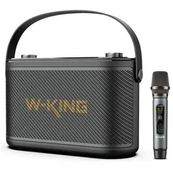 W-king Głośnik Przenośny głośnik bezprzewodowy H10S czarny, Bluetooth Lautsprecher, Schwarz