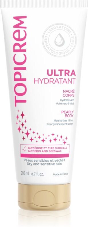 Topicrem UH BODY Ultra-Moisturizing Pearly Body Bodylotion für empfindliche Haut mit perlmutternem Glanz 200 ml