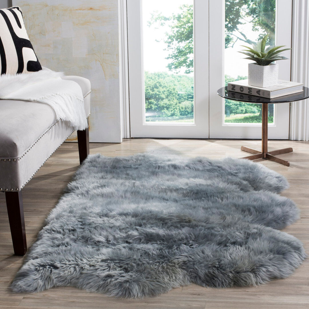 Mercer41 Hereford Sheepskin Area Rug Rectangle 91 x 152cm