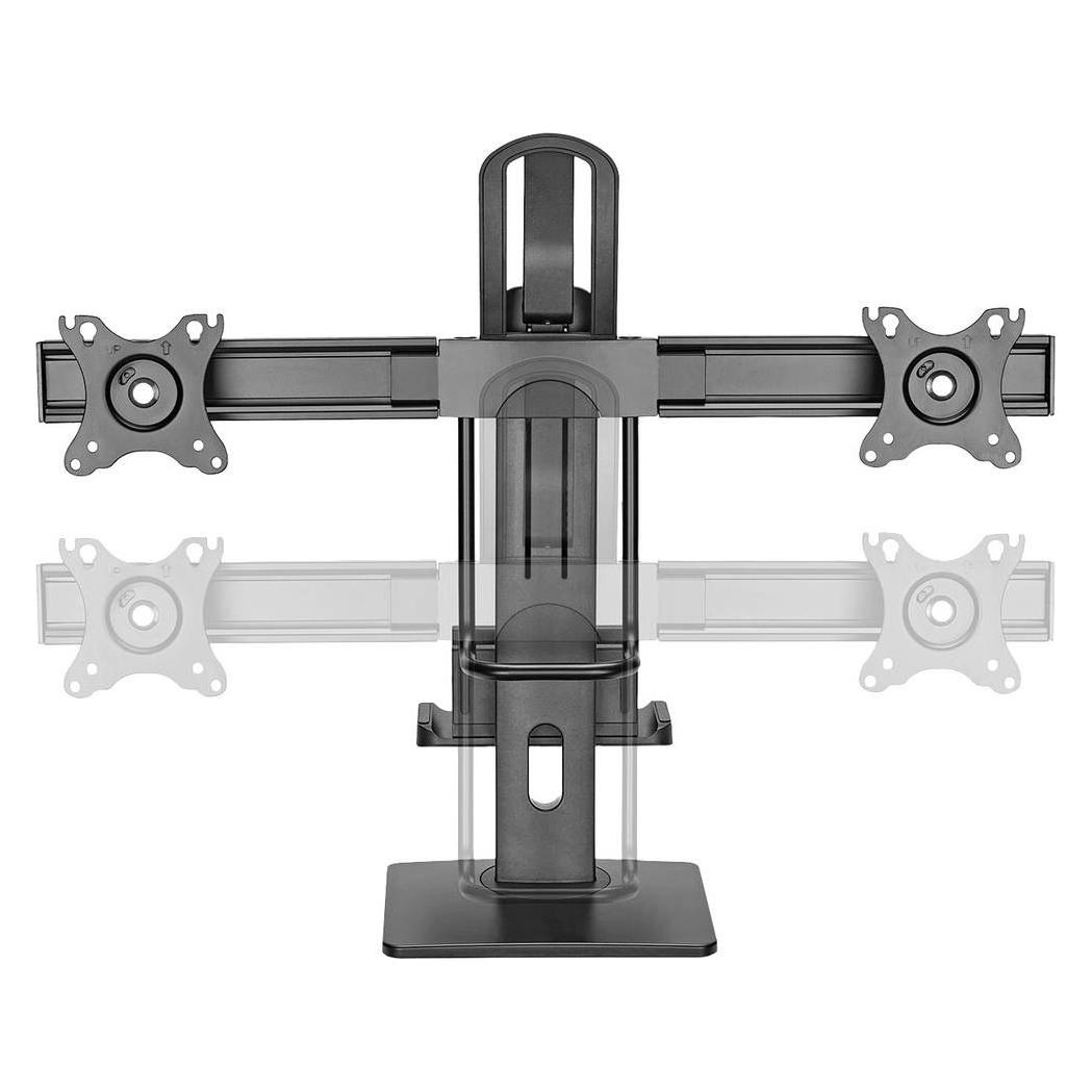 myWall Höhenverstellbarer Tischständer für 2 Flachbildschirme (Tisch, 27", 6 kg) (HL61L)