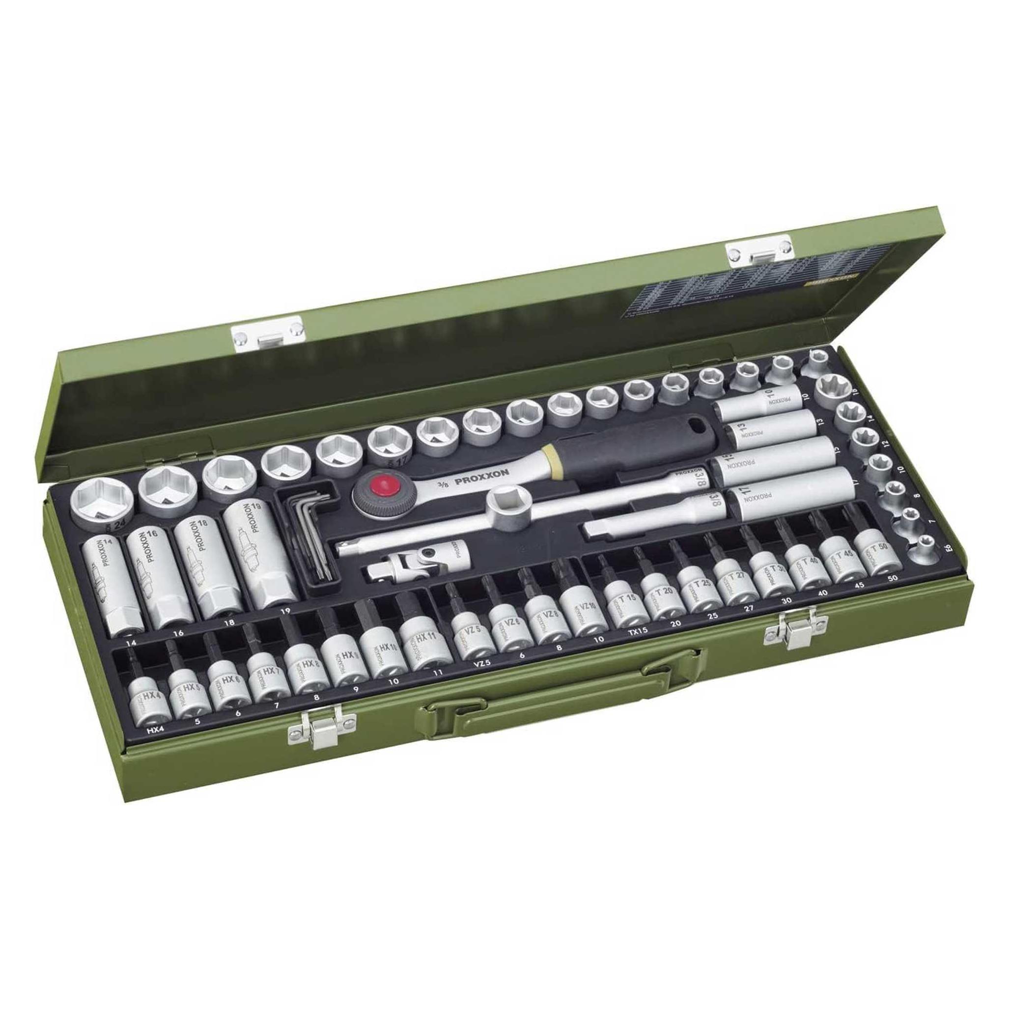 Proxxon Super-Kompaktsatz mit Ratsche, 65-teilig (23112)