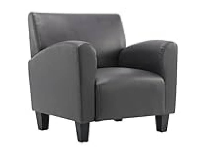 Helloshop26 Fauteuil Chaise siège Lounge Design Club Sofa Salon Gris synthétique 1102207/3