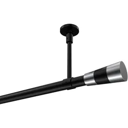 GARDINENSTANGE Sonette Tanara 120 cm, 1-läufig, 20 mm Ø Schwarz