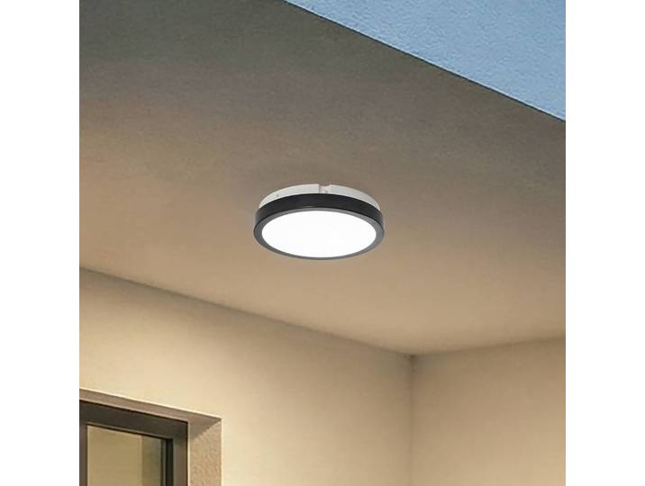 Deckenlampe Vera Milagro Lighting, schwarz, für Badezimmer, Kunststoff, Modern, Deckenlampe