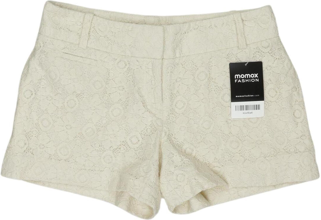 Loft by Ann Taylor Damen Shorts, Cremeweiß, Gr. W27, Baumwolle / Synthetik - Second Hand