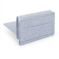 Relaxdays Betttasche, 2er Set, 4 Fächer, Klettverschluss, Aufbewahrung für Bett & Sofa, Bett Organizer, Filz, hellgrau