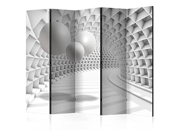 decomonkey Paravent Raumteiler Innen Abstrakt, 225x172 cm, 5-teilig, 3D Beidseitig, Effekt, Wohnzimmer, Room Divider, Wall, Raumteiler Stehend, Trennwand, Sichtschutz, Spanische Wand, Holz