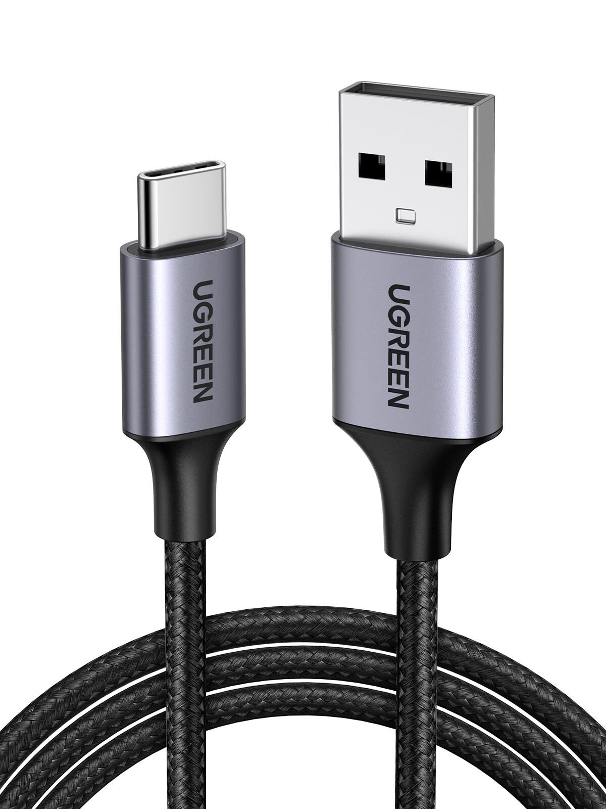 UGREEN US288 USB-A auf USB-C Ladekabel, 1m, schwarz 60126