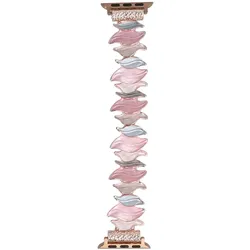Neue Armbanduhr GlacierX Gleam Kiss Stretch Bracelet Tea Rose für Apple Watch 38/40/41mm Pfirsichfarben.