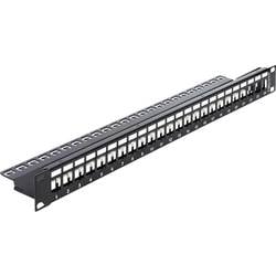 Delock 43277 24 Port Netzwerk-Patchpanel 483 mm (19) Unbestückt 1 HE Mehrfarbig Unbestückt