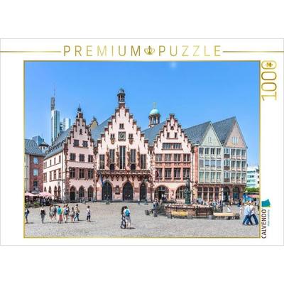 CALVENDO Puzzle Ein Motiv aus dem Kalender Frankfurt - Wolkenkratzer und Tradition | 1000 Teile Lege-Größe 64x48cm Foto-Puzzle für glückliche Stunden
