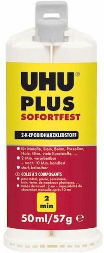2Komponentenkleber 57g Kartusche UHU plus sofortfest UHU (45675)