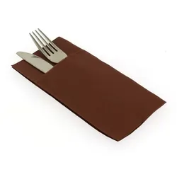 MONOUSO - Besteckservietten 40x40cm Braun (60 Stück)