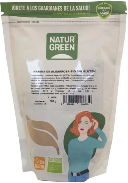 NaturGreen Farinha De Alfarroba Sem Glúten Bio 500g