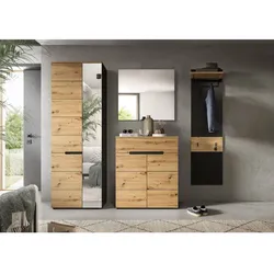 Garderobenset Flurmöbel Set Garderobenschrank Schuhkommode (vierteilig)