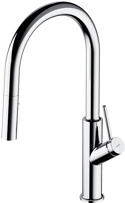 Omnires Bend bateria zlewozmywakowa z wyciąganą wylewką chrom BE6455CR ___ RABAT W KOSZYKU! ___