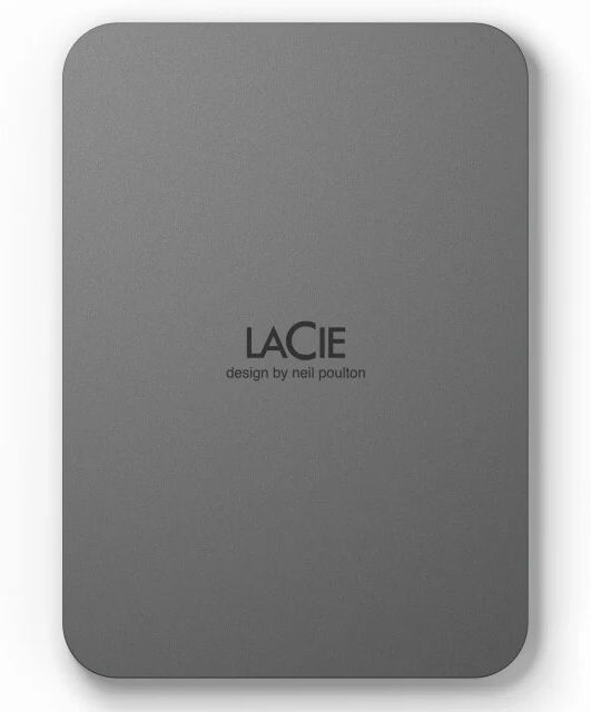 LaCie Mobile Drive Secure USB-C Portable Hard Drive 2TB - Space Grey