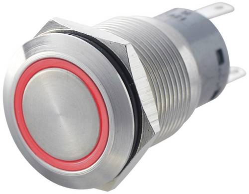 TRU Components 701320 LAS1-AGQ-22ZE, RD Vandalismusgeschützter Druckschalter 250 V/AC 5A 2 x Ein/Ein rastend Rot IP67 1St.