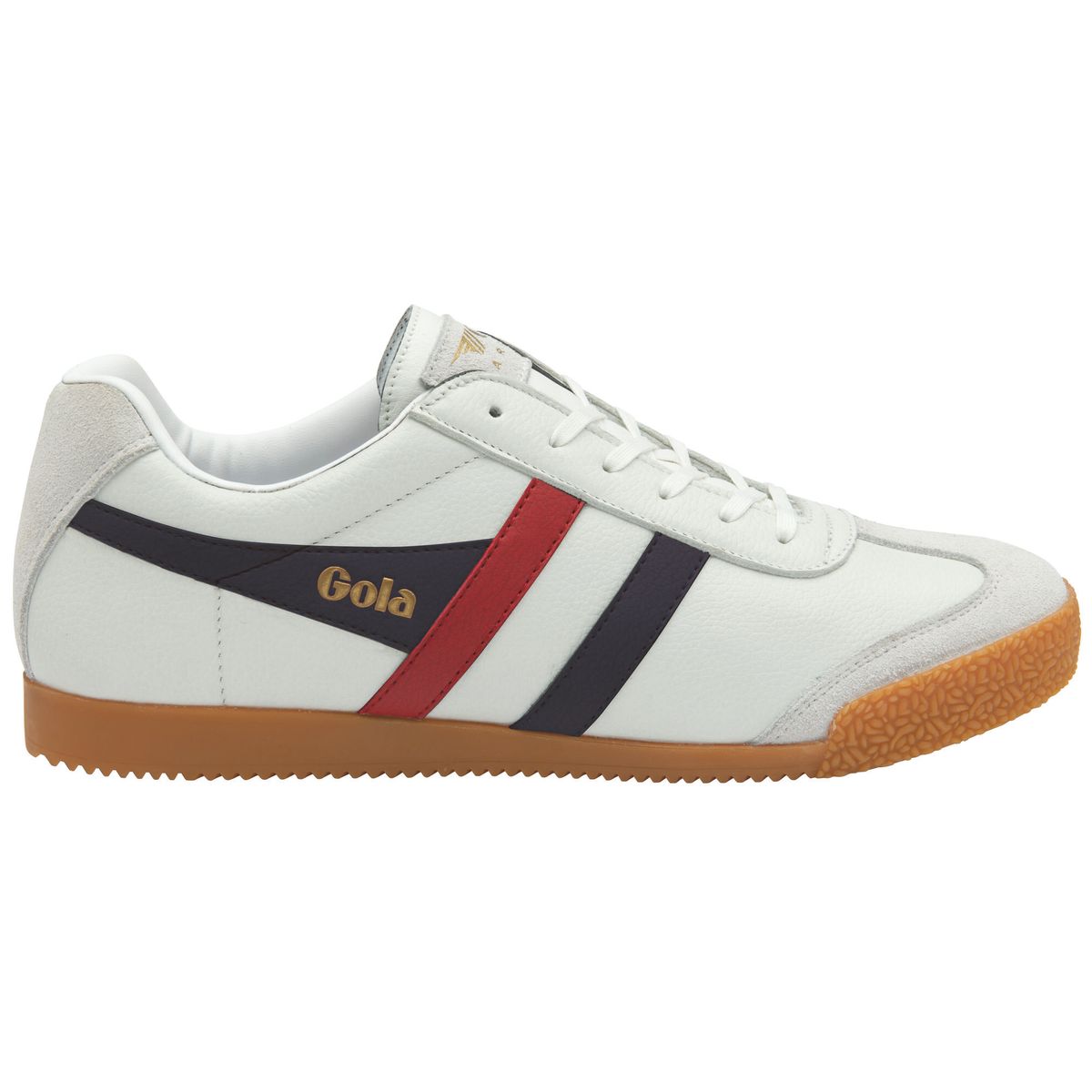 Gola Harrier Leather Sneaker Men white/navy/red (XE) 42 CMB426-XE-42-whitenavyred