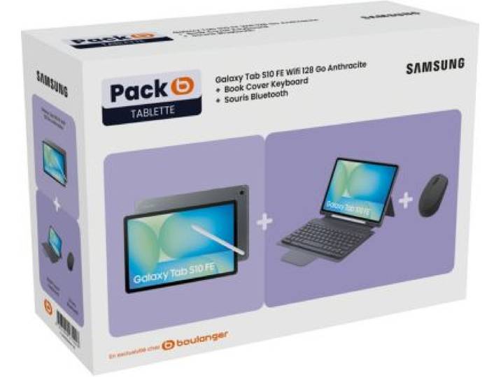 Samsung - Tablette Android Pack Galaxy Tab S10fe Etui Clavie/Souris