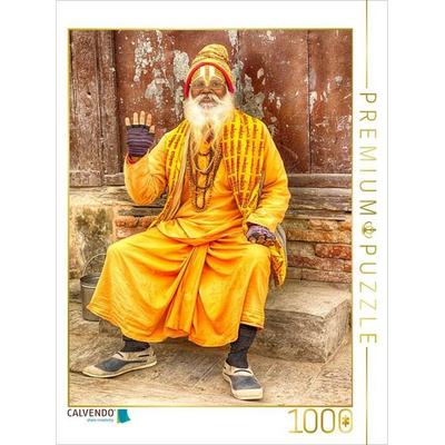 CALVENDO Puzzle Der heilige Sadhu von Nepal | 1000 Teile Lege-Größe 64x48cm Foto-Puzzle für glückliche Stunden