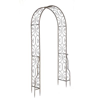 DanDiBo Rosenbogen aus Metall Stabil 160 cm Breit Rankbogen 96025 Gartenbogen Torbogen Rundbogen Pflanzbogen Massiv Garten Wetterfest