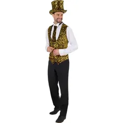 Weste "Pailletten" für Herren, gold
