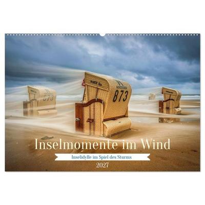 Inselmomente im Wind (Wandkalender 2027 DIN A2 quer), CALVENDO Monatskalender