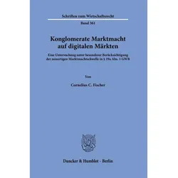 Fischer:Konglomerate Marktmacht auf dig, Fachbücher von Cornelius C. Fischer