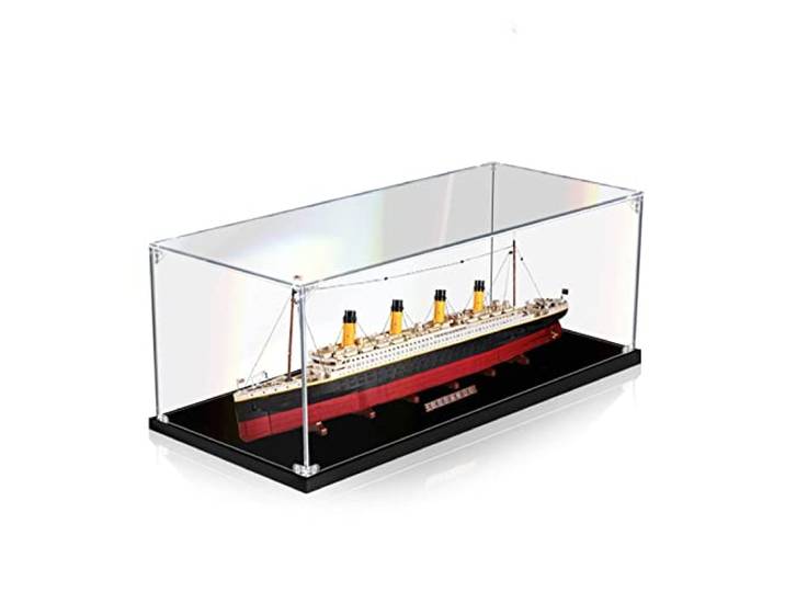 YYMC Acryl Display Box Schaukasten aus Acryl, Groß Acryl Vitrine Schaukasten Für Lego 10294 Titanic Modell, Staubdichte Vitrine für Modelle Sammlerstücke (Nur Vitrine) 3 mm,140 * 20 * 50 cm