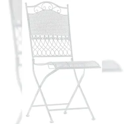 CLP Gartenstuhl Kiran Metall HBT: 91x41x50 cm weiß