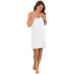 wewo fashion Damen Saunakilt 9537 mit Tasche 75x145 cm | white - weiß