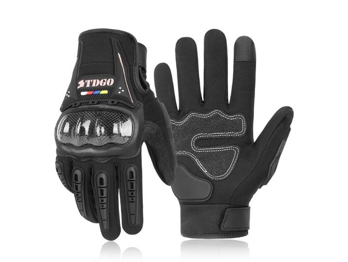 Gants de Moto Homme, Gants De Moto Toutes Saisons avec Protection des Articulations Et Fonction Tactile, Gants Extérieurs Respirants pour Hommes Et Femmes, Convient pour Moto, Vélo, Trottinette