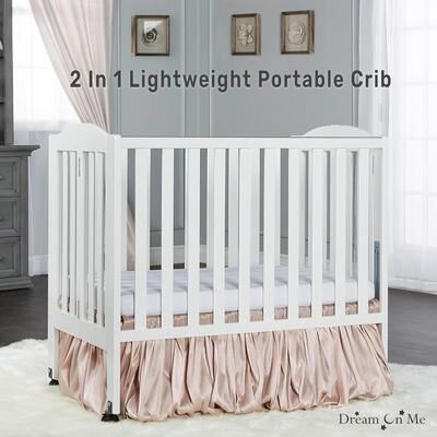 Dream On Me 2 in 1 Folding Portable Crib
