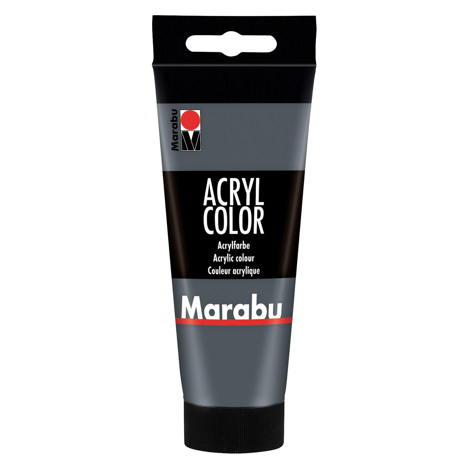 Marabu Künstler- Acrylfarbe Acryl Color 079 dunkelgrau 100 ml (100 ml) (12010 050 079)