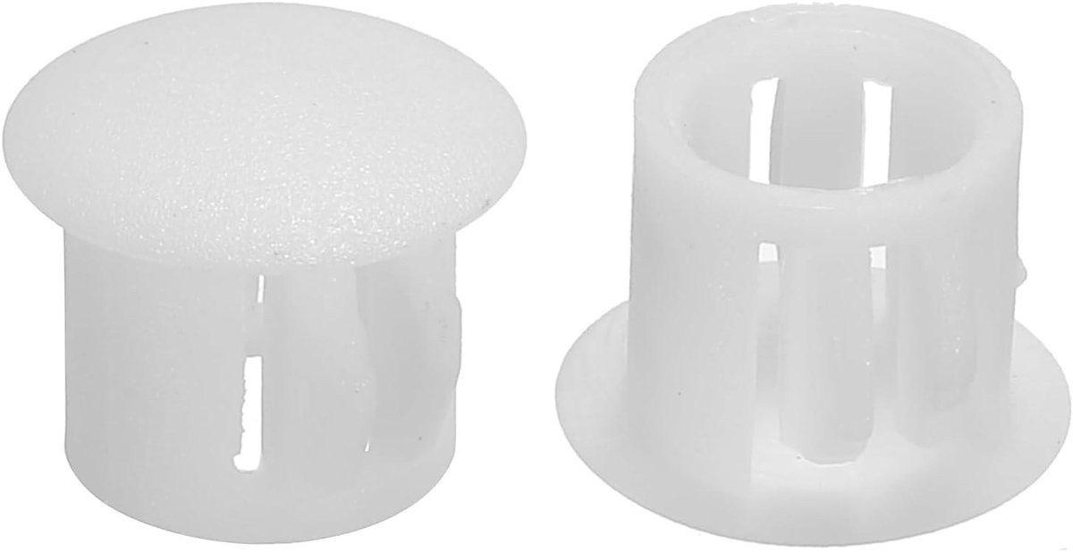 Wit Kunststof Lochstopfen Afdekdoppen voor Meubels met 10mm Gatdiameter