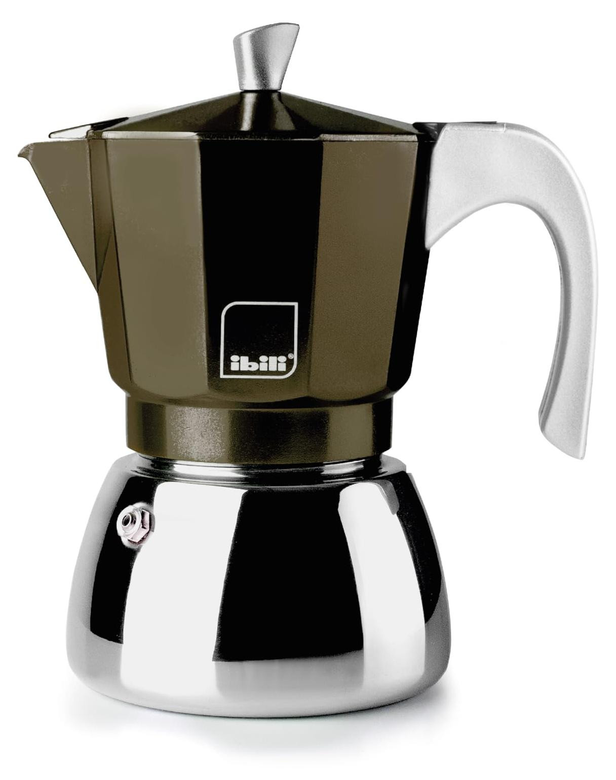 Ibili Elba koffiemachine voor 3 kopjes, goudkleurig