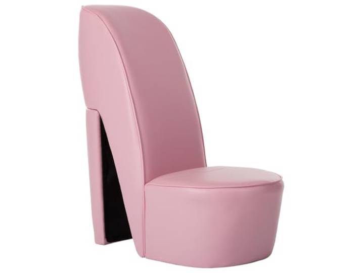 GHVBNMF Lounge Stuhl in Stöckelschuh-Form Rosa Kunstleder Sessel Extravaganter Relaxsessel für Schlafzimmer & Partyraum, auffälliges High-Heel-Design, belastbar bis 110 kg.