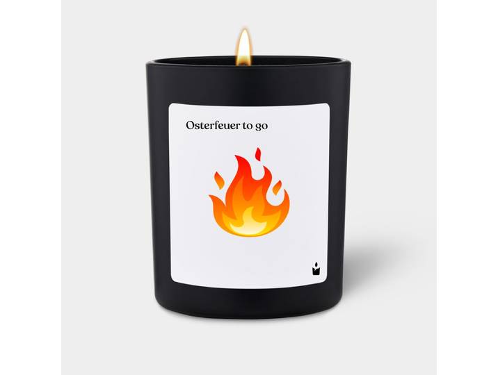 Duftkerze Schwarz Flowery Osterfeuer to go