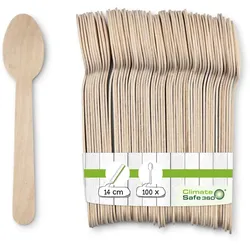 greenbox - Holzlöffel klein 14 cm, biobeschichtet, 100 St.